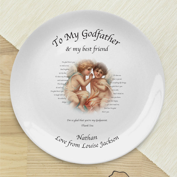 Cherubs God Parent 8" Coupe Plate