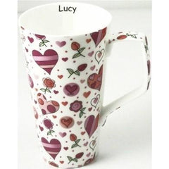 Hearts & Roses Bone China Latte Mug