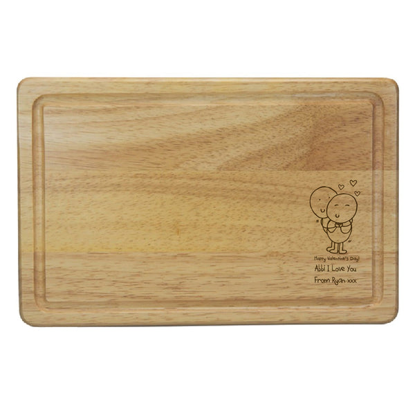 Chilli & Bubbles Valentine's Rectangle Chopping Board