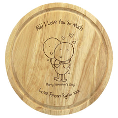 Chilli & Bubbles Valentine's Chopping Board