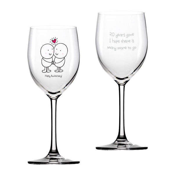 Chilli & Bubbles Anniversary Wine Glass