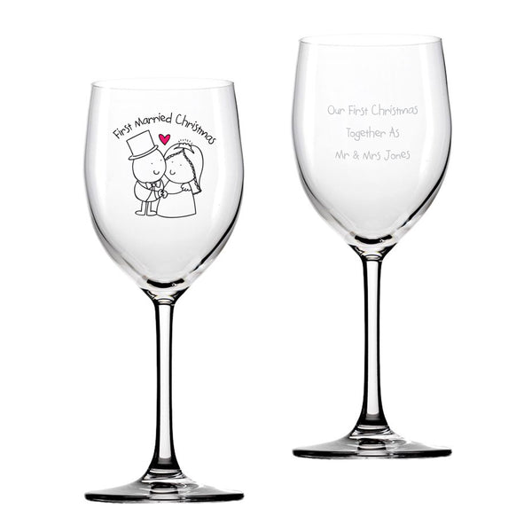 Chilli & Bubbles First Married Wine Glass