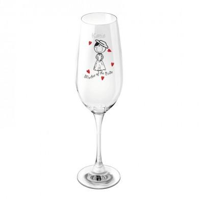 Graffiti Wedd Character Champagne Flute