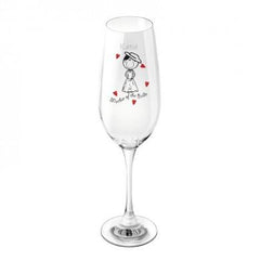 Graffiti Wedd Character Champagne Flute