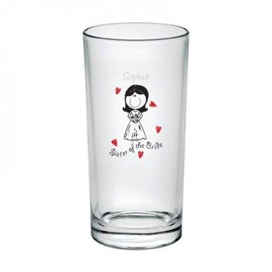 Graffiti Wedd Character Hi Ball Glass