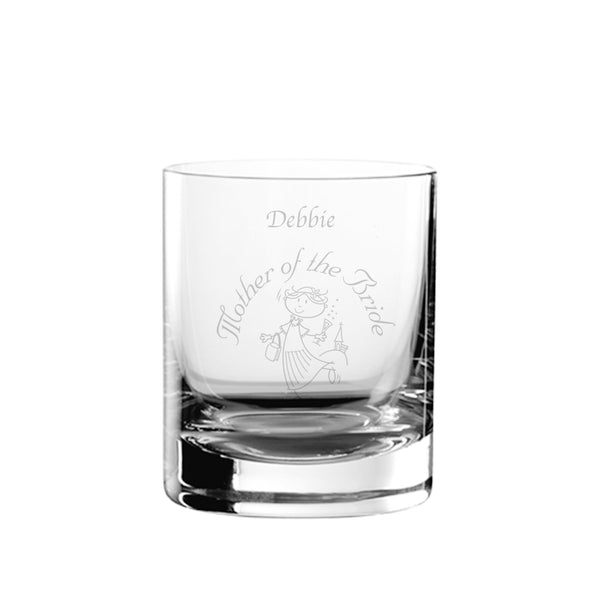 Etched Wedding Character Juice Glass