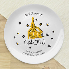 Church Godchild 8" Bone China Coupe Plate