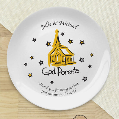 Church Godparents 8" Bone China Coupe Plate