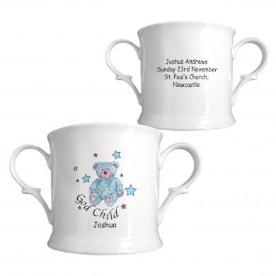 Teddy & Stars Blue Godchild China Loving Cup