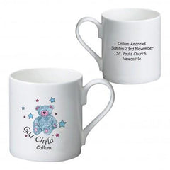 Teddy & Stars Blue Godchild Bone China Mug