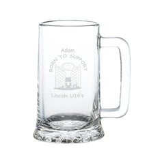 Born To Support Glass Tankard