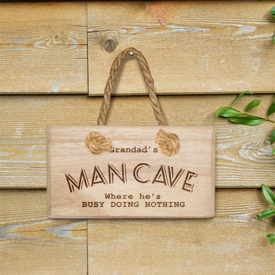 Man Cave Wooden Door Sign