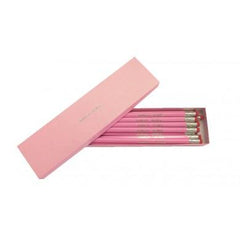 12 Pink Pencils Silver in a Pink Box