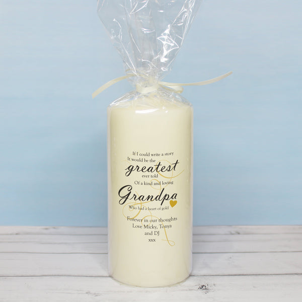 Memorial Greatest Story Candle