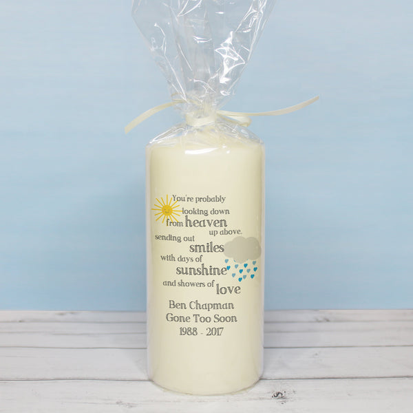 Showers of Love Memorial Candle