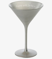 Olympic Silver Martini Glass