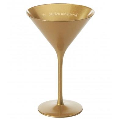 Olympic Gold Martini Glass