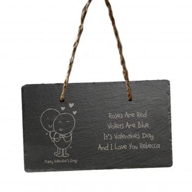 Chilli & Bubbles Valentine's day Slate Hanging Sign