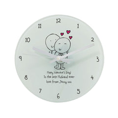 Chilli & Bubbles Valentine's Day Round Clock