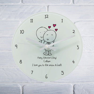 Chilli & Bubbles Valentine's Day Round Clock