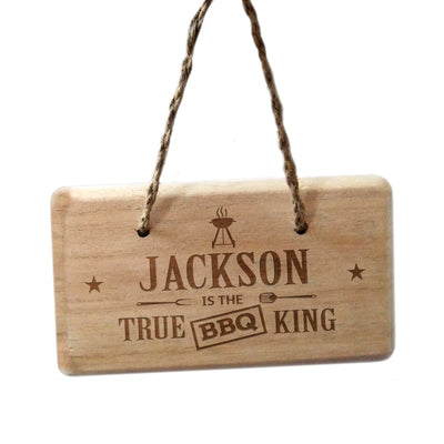 King of the BBQ Hanging Sign