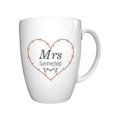 Mrs Heart Conical Mug