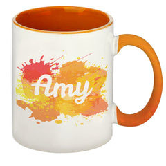 Splash Sublimation Mug Orange