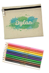 Splash Pencil Case with Pencils