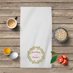 Contemporary Wreath Tea Towel