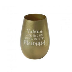 Mermaid Metallic Gold Glass