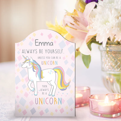 Always Be A Unicorn Single Plaque