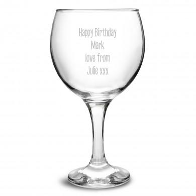 Personalised Gin Balloon Glass