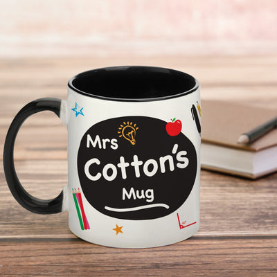 Teachers Rule Black Mug