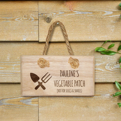 Not for Slugs & Snails Wooden Hanging Sign