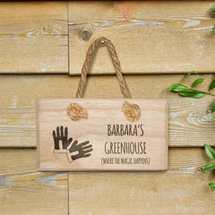 Where the Magic Happens Wooden Hanging Sign