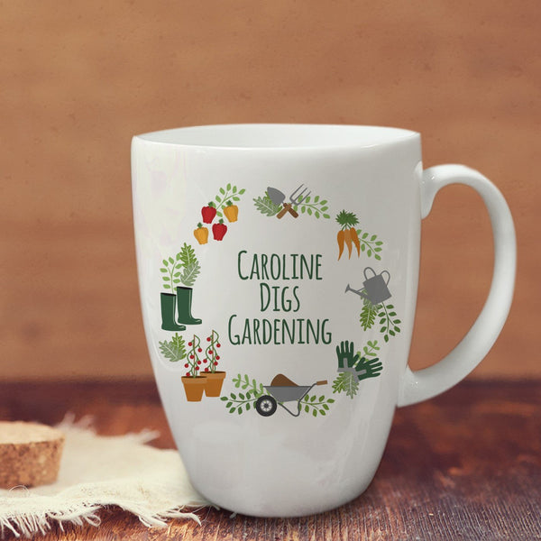 Digs Gardening Conical Mug