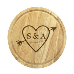 Sketch Heart Cheese Board & Knives