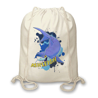 Underwater Adventure Shark Drawstring Bag