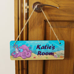 Underwater Adventure Octopus Hanging Sign