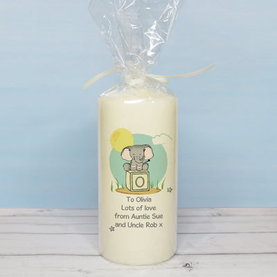 Elephant Safari Pillar Candle