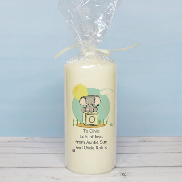 Elephant Safari Pillar Candle