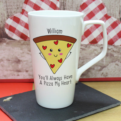 Pizza My Heart Bone China Latte Mug