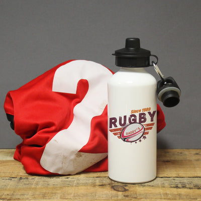 Maroon Rugby White Drinks Bottle