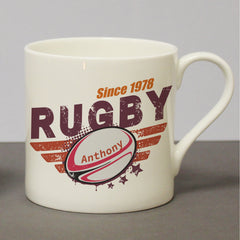 Maroon Rugby Chunky Balmoral Mug