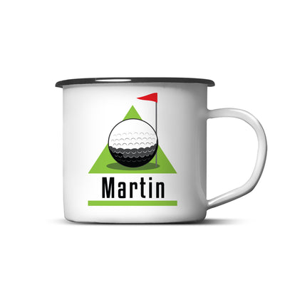 Golf Green Enamel Mug