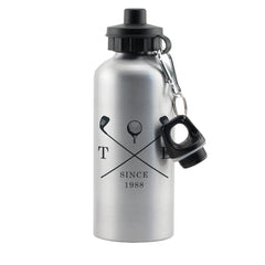 Golf Clubs Silver Drinks Bottle