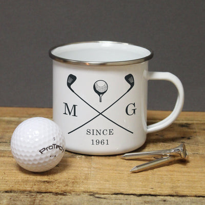 Golf Clubs Enamel Mug