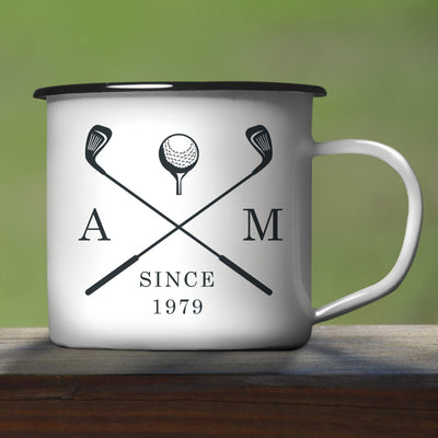 Golf Clubs Enamel Mug