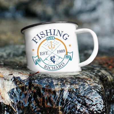 Fishing Club Enamel Mug