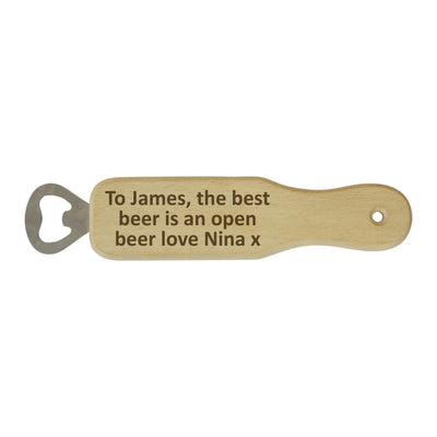 Engraved Wooden Bottle Opener